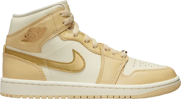 Air Jordan 1 Mid 'Pale Vanilla Gold'