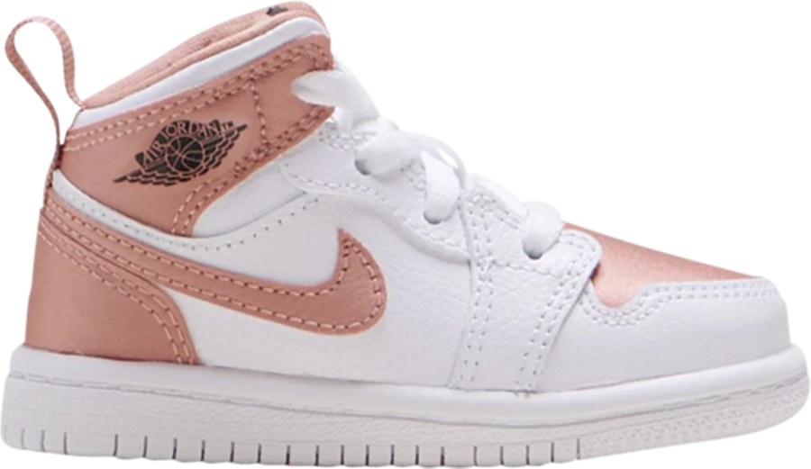 Air Jordan 1 Mid TD 'White Rose Gold'