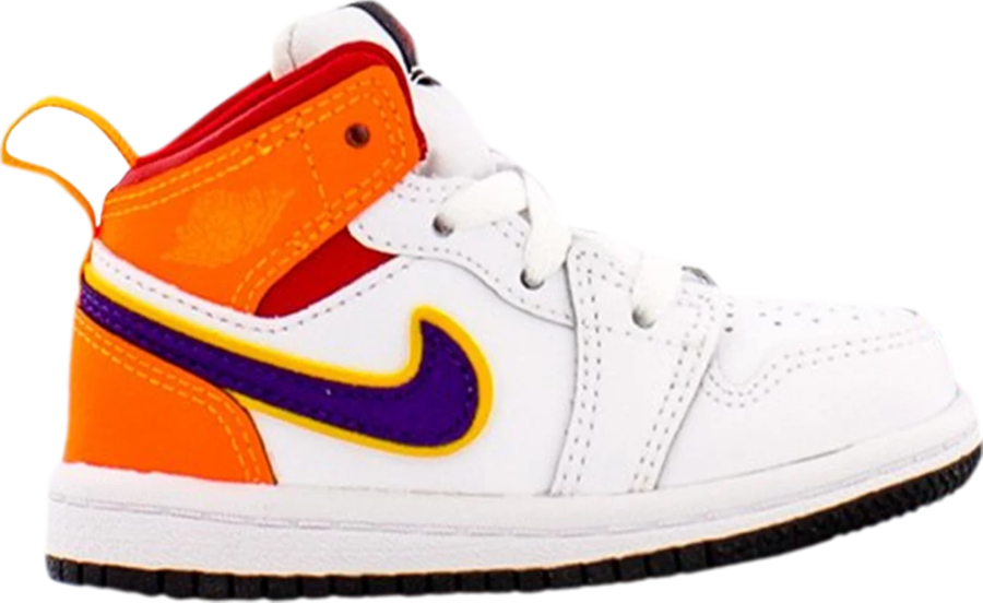 Air Jordan 1 Mid TD 'White Court Purple Teal'
