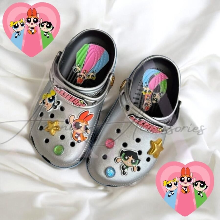 Crocs POWER PUFF💚🩵❤️🩷